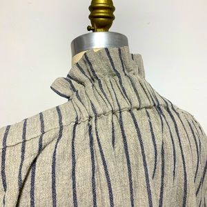 Craig Green V-Neck Striped Short Sleeve Top